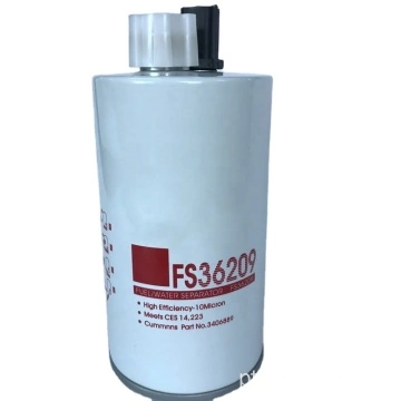 Separador de água com filtro de combustível de escavadeira personalizável FS36209